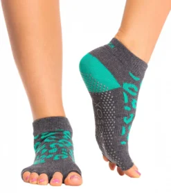 Toesox Ankle Length Half-Toe Yoga Grip Socks