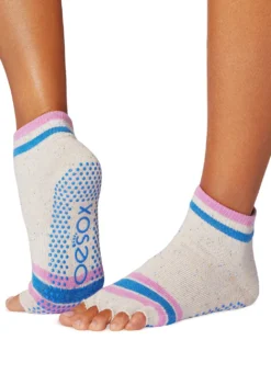 Toesox Ankle Length Half-Toe Yoga Grip Socks