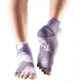 Toesox Ankle Length Half-Toe Yoga Grip Socks