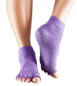 Toesox Ankle Length Half-Toe Yoga Grip Socks