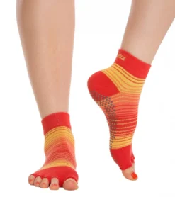Toesox Ankle Length Half-Toe Yoga Grip Socks