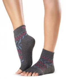 Toesox Ankle Length Half-Toe Yoga Grip Socks