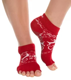 Toesox Ankle Length Half-Toe Yoga Grip Socks