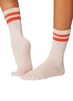 Toesox Crew Full Toe Grip Socks