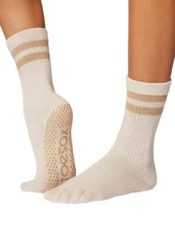 Toesox Crew Full Toe Grip Socks