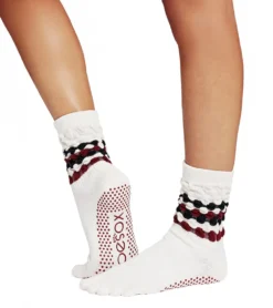 Toesox Crew Full Toe Grip Socks