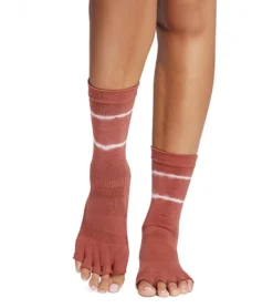 Toesox Crew Half Toe Grip Socks