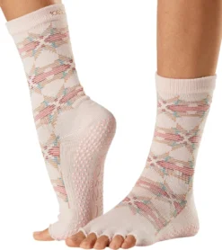 Toesox Crew Half Toe Grip Socks