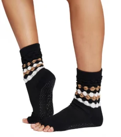 Toesox Crew Half Toe Grip Socks