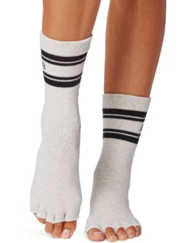 Toesox Crew Half Toe Grip Socks