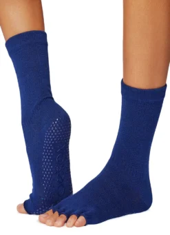 Toesox Crew Half Toe Grip Socks