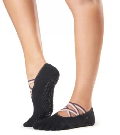 Toesox Elle Full-Toe Yoga Grip Socks