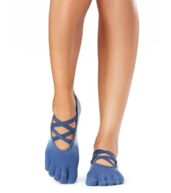 Toesox Elle Full-Toe Yoga Grip Socks