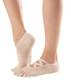 Toesox Elle Full-Toe Yoga Grip Socks