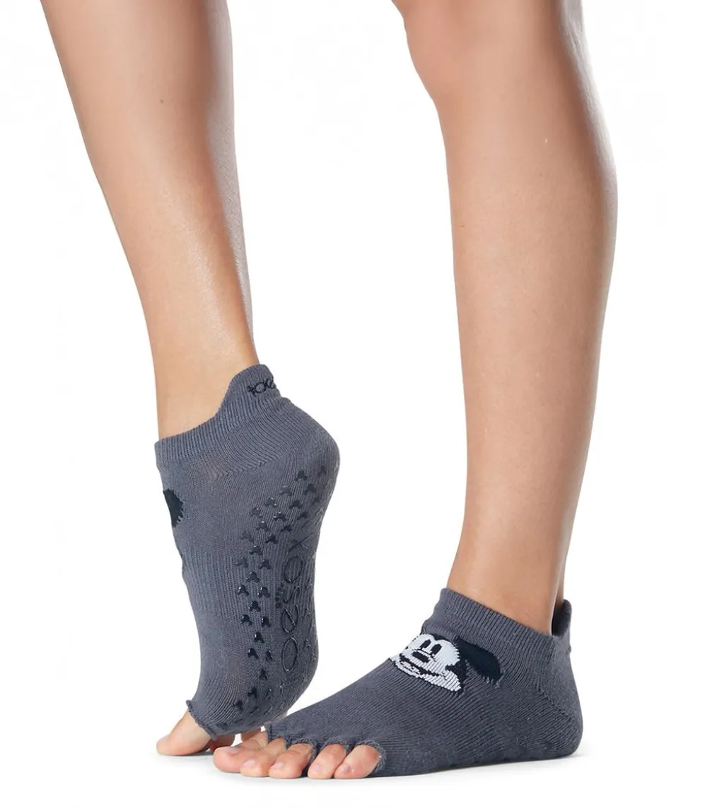 Toesox Grip Half Toe Low Rise Socks