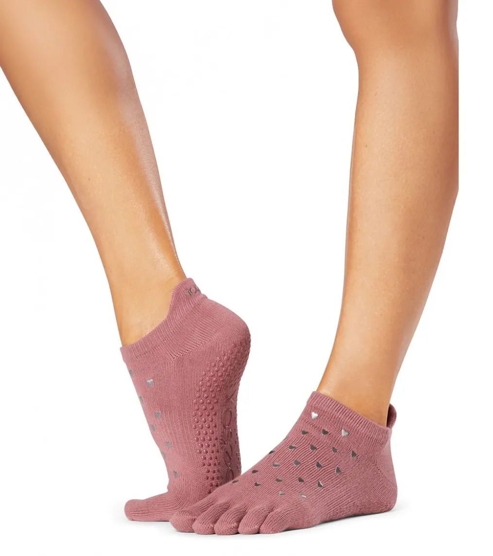 Toesox Grip Half Toe Low Rise Socks
