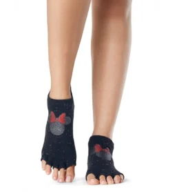 Toesox Grip Half Toe Low Rise Socks