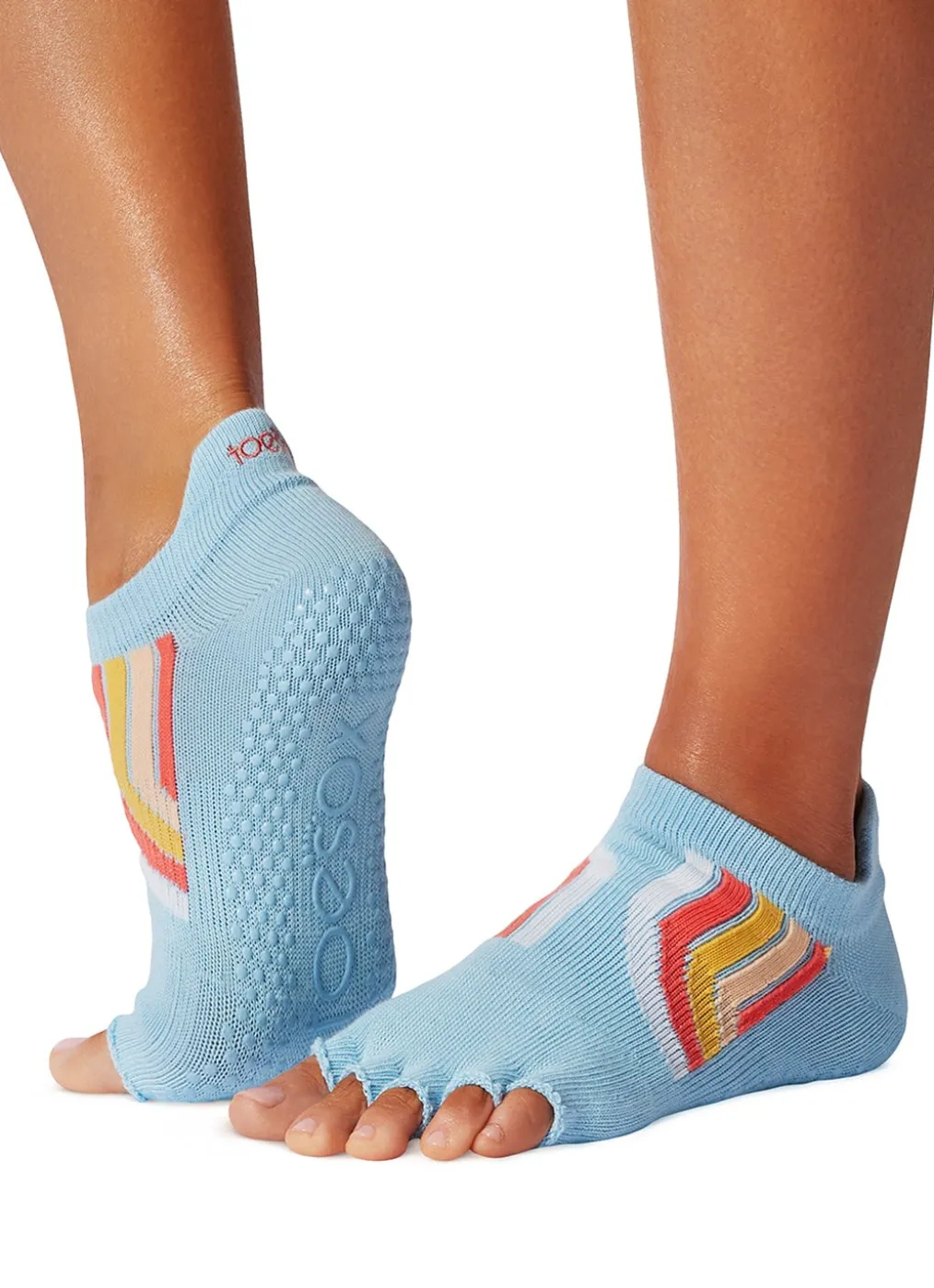 Toesox Grip Half Toe Low Rise Socks