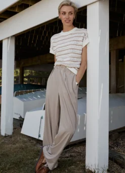 Varley Ciara Stripe Knit Top