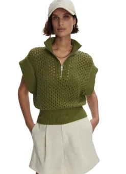Varley Gaines Half Zip Knit Top