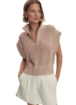Varley Gaines Half Zip Knit Top