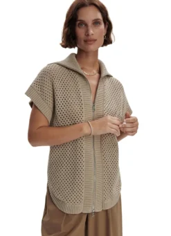 Varley Gianna Zip Through Sweater Vest