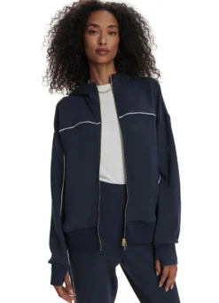 Varley Gia Zip Through Hooded Sweater Jacket