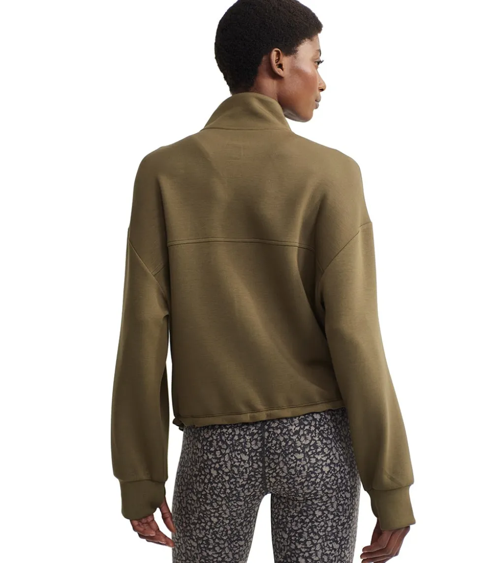 Varley Sian Cropped Half Zip Midlayer Pullover
