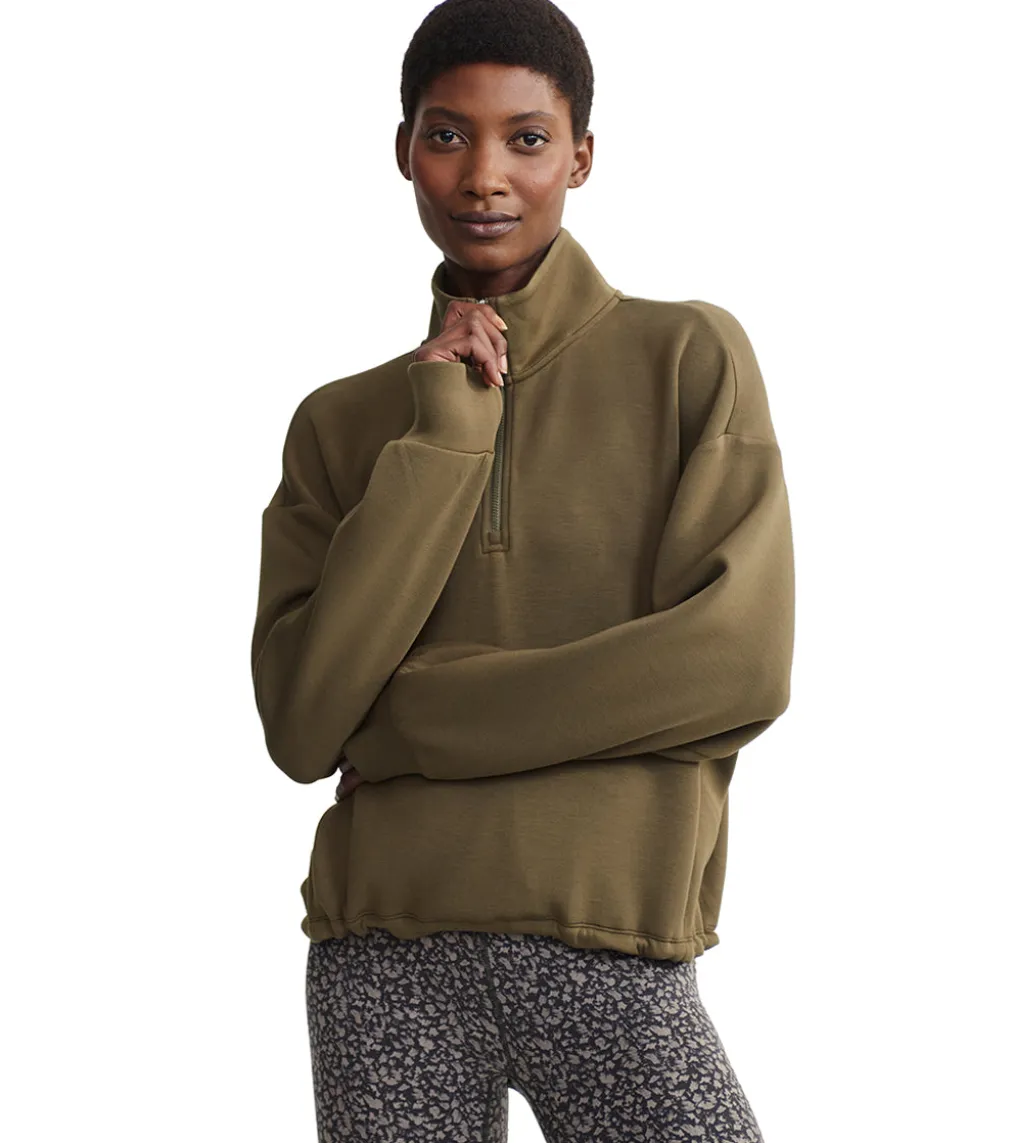 Varley Sian Cropped Half Zip Midlayer Pullover