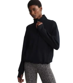 Varley Sian Cropped Half Zip Midlayer Pullover