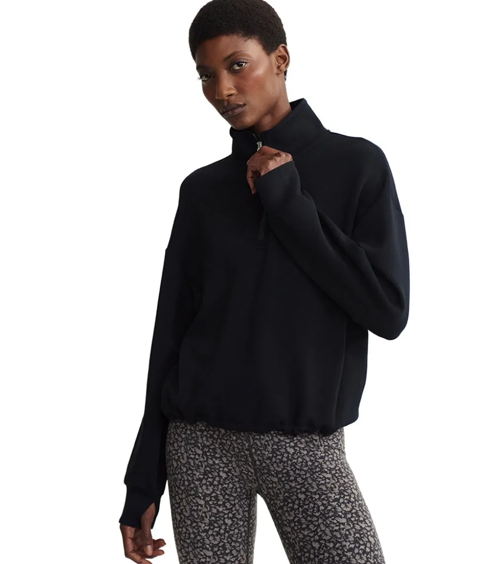 Varley Sian Cropped Half Zip Midlayer Pullover