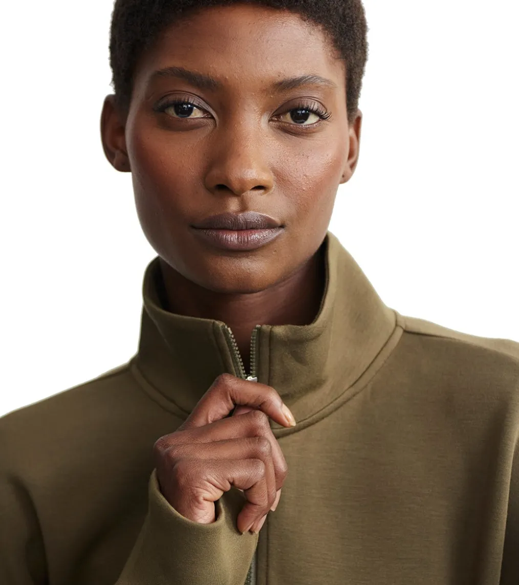 Varley Sian Cropped Half Zip Midlayer Pullover