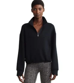 Varley Sian Cropped Half Zip Midlayer Pullover