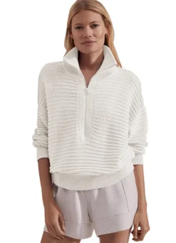 Varley Tara Pointelle Half Zip