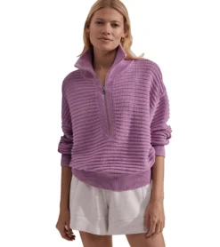 Varley Tara Pointelle Half Zip