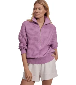 Varley Tara Pointelle Half Zip