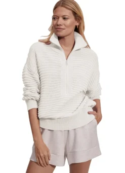 Varley Tara Pointelle Half Zip