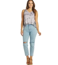 Yak & Yeti Boho Tie Dye Lace Tank