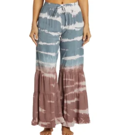 Yak & Yeti Boho Tiered Palazzo Tie Dye Pants