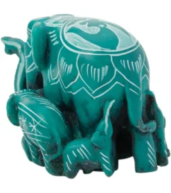 Yak & Yeti Elephant Family Statue