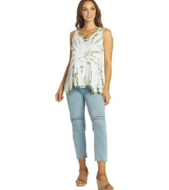 Yak & Yeti Groovy Tie Dye Burnout Tank