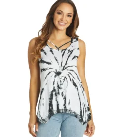 Yak & Yeti Groovy Tie Dye Burnout Tank