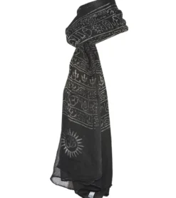 Yak & Yeti Mantra Om Printed Rayon Scarves
