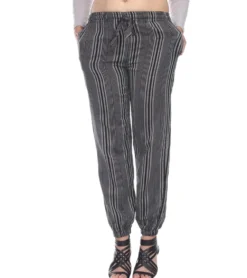 Yak & Yeti Striped Harem Jogger Lounging Pants