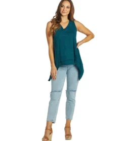 Yak & Yeti Top Patchwork Vintage Washed Tank