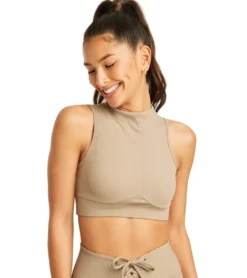 Year of Ours Ribbed Mock Neck Bra