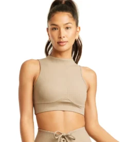 Year of Ours Ribbed Mock Neck Bra