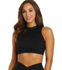 Year of Ours Ribbed Mock Neck Bra
