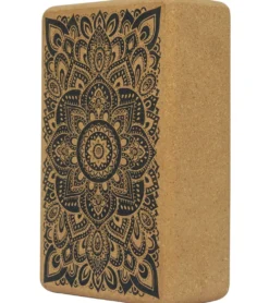 Yoga Design Lab Mandala Cork Yoga Block 3 Inch