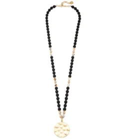 Zenzii Porcelain & Resin Beaded Pendant Necklace